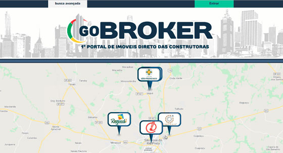 Portal de empreendimentos do sistema goBroker